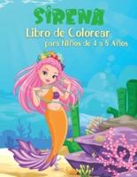 Sirena Libro de Colorear para Niños de 4 a 8 Años: Un Libro para Colorear para Niños de 4 a 8 Años con Hermosas Sirenas y Criaturas Marinas Libros para Colorear Niños 6 Años