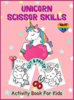 Unicorn Cut and Paste Coloring Book For Kids
