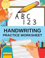 Handwriting Practice Worksheet: Preschool Writing Paper - Learn to Write for Kids - Practice and Learning to Write for Toddlers Girls and Boys