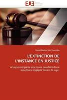 L'extinction de l'instance en justice