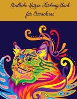 Niedliche Katzen Färbung Buch Für Erwachsene