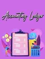 Accounting Ledger Book: Simple Accounting Ledger for Bookkeeping - Big Size - 120 Pages