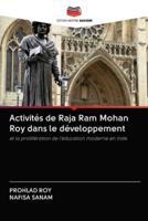 Activités De Raja Ram Mohan Roy Dans Le Développement