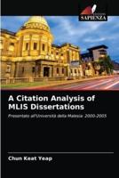 A Citation Analysis of MLIS Dissertations