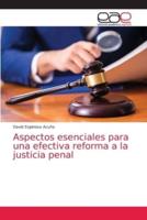 Aspectos esenciales para una efectiva reforma a la justicia penal