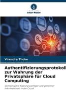 Authentifizierungsprotokoll Zur Wahrung Der Privatsphäre Für Cloud Computing