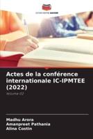 Actes De La Conférence Internationale IC-IPMTEE (2022)