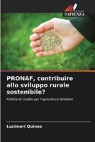 PRONAF, Contribuire Allo Sviluppo Rurale Sostenibile?