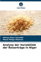 Analyse Der Variabilität Der Reiserträge in Niger