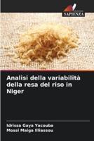 Analisi Della Variabilità Della Resa Del Riso in Niger
