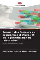 Examen Des Facteurs Du Programme D'études Et De La Planification De L'éducation