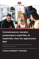 Connaissances Morpho-Syntaxiques Explicites Et Implicites Chez Les Apprenants DAF