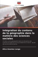 Intégration Du Contenu De La Géographie Dans La Matière Des Sciences Sociales