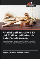 Analisi Dell'articolo 133 Del Codice Dell'infanzia E Dell'adolescenza