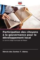 Participation Des Citoyens À La Gouvernance Pour Le Développement Local