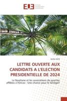 Lettre Ouverte Aux Candidats a l'Election Presidentielle De 2024
