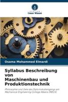 Syllabus Beschreibung Von Maschinenbau Und Produktionstechnik