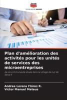 Plan D'amélioration Des Activités Pour Les Unités De Services Des Microentreprises