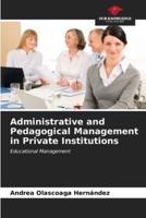 Administrative and Pedagogical Management in Private Institutions
