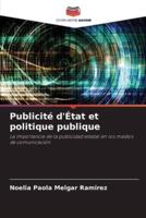 Publicité d'État Et Politique Publique