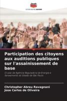 Participation Des Citoyens Aux Auditions Publiques Sur L'assainissement De Base