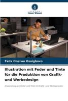 Illustration Mit Feder Und Tinte Für Die Produktion Von Grafik- Und Werbedesign