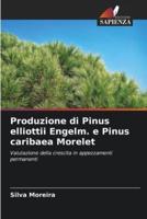 Produzione Di Pinus Elliottii Engelm. E Pinus Caribaea Morelet