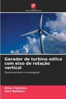 Gerador De Turbina Eólica Com Eixo De Rotação Vertical