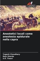 Anestetici Locali Come Anestesia Epidurale Nella Capra