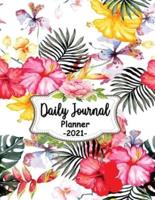 Daily Journal Planner: New For 2021! January 'til December Calendar, Beautifully Designed Daily Journal