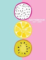 Notebook Dot Grid : Fruits Cover, 120 Dotted Pages 8.5 x 11 inches Large Journal - Softcover Color Trends Collection   Excellent Gift Idea for Women, Girls, Kids, Teens and Adults