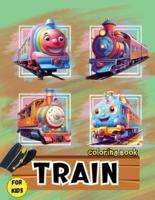 Train Coloring Book for Kids