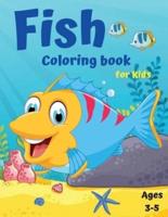 Fish Coloring Book for Kids: Cute Fish Coloring Book for Kids Ages 4-8