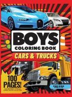 Cars, and Trucks Coloring Book for Kids, 100 Pages