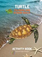 Turtle Coloring and Scissor Skills Activity Book