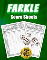 Farkle Score Sheets: 130 Large Score Pads for Scorekeeping - Green Farkle Score Cards   Farkle Score Pads with Size 8.5 x 11 inches (Farkle Score Book)