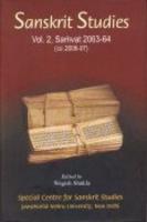 Sanskrit Studies: Samvat 2063-64 V. 2