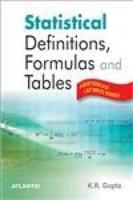 Statistical Definitions' Formulas and Tables