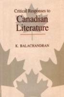 Critical Response to Canadian Literature