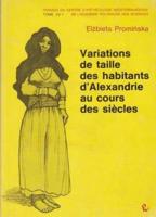 Variations De Taille Des Habitants d'Alexandrie Au Cours Des Siecles