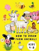 How to Draw Farm Animals Kids 4-8