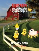 Chicken Coloring and Scissor Skills Activity Book