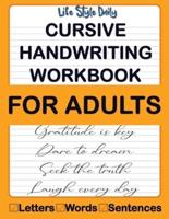 Cursive Handwriting Workbook For Adults