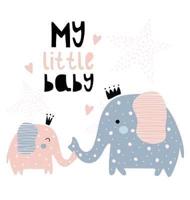 Baby Shower Guest Book: My Little Baby Elephant Girl & Her Mom Alternative Theme, Wishes to Baby and Advice for Parents, Guests Sign in Personalized with Address Space, Gift Log, Keepsake Photo Pages