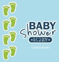 Baby Shower Guest Book: It's a Boy! Blue Alternative Theme, Wishes to Baby and Advice for Parents, Guests Sign in Personalized with Address Space, Gift Log, Keepsake Photo Pages, Hardback