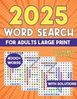 2025 Word Search for Adults Large Print 4000+ Words