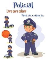 Policial Livro Para Colorir Para Crianças