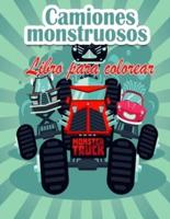 Libro para colorear de Monster Trucks para niños: ¡Ya están aquí los Monster Trucks más buscados! ¡Niños, prepárense para divertirse y llenar las páginas de grandes camiones monstruosos!
