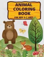 Animal Coloring Book For Kids 3-7 Ages