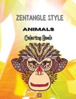 Zentangle Style Animals Coloring Book